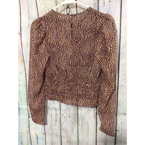 EXPRESS Brown & White Sparkle Crop Top NEW size XS - Picture 8 of 11